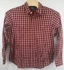 Polo Ralph Lauren Western Shirt XL Red Plaid Cotton Pearl Snap Long Sleeved