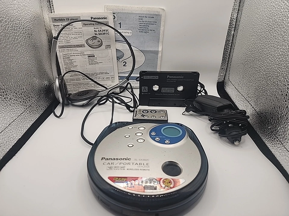 Panasonic CD-Player Auto/tragbar SL-SX392C Car Kit & Kopfhörer funktioniert CDS hinzugefügt