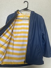 Hatley Kids Boys Rain Jacket Blue Size 10 Great Condition  Blue and Yellow 