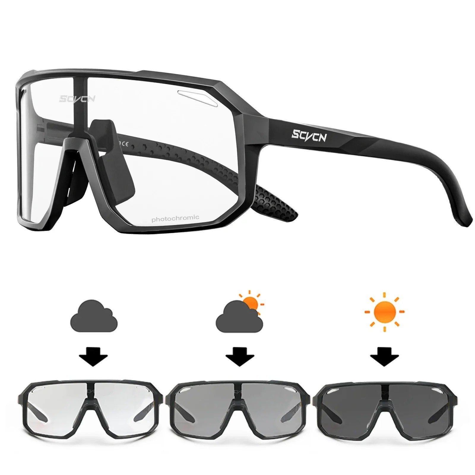 Occhiali ciclismo fotocromatici mtb/bici da corsa uomo donna sport occhiali da sole outdoor