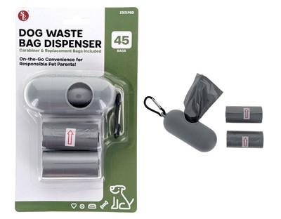Sona Enterprises - 45 Bags-Dog Waste Bag Dispenser Set With Carabiner
