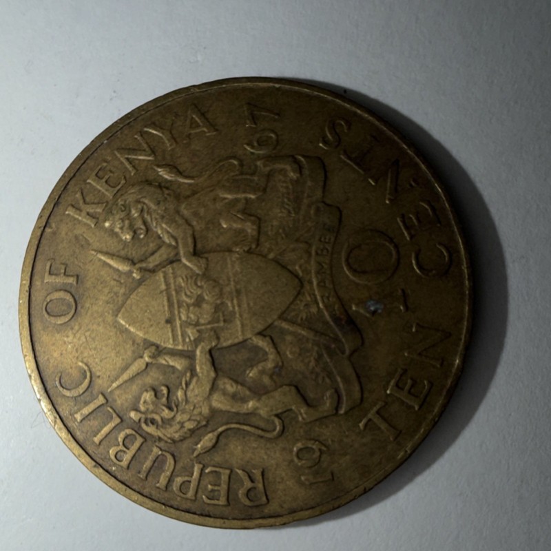 Kenya 5 Cents 1985 Nickel-Brass Brown Coin