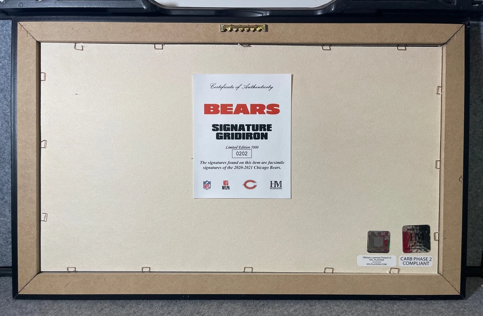 Highland Mint Chicago Bears 12'' x 20'' Facsimile Signature Gridiron Collection - Image 3 of 3