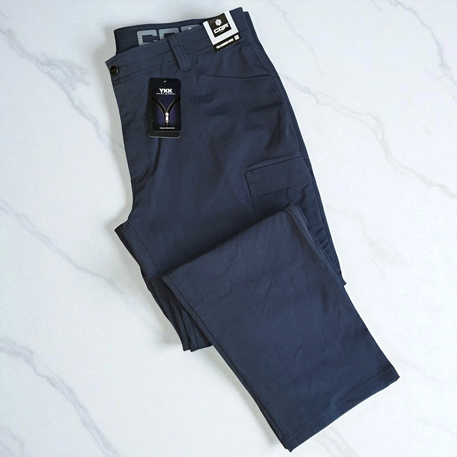 NEW CQR Active Flex Tactical Cargo Pants Mens Sz 40x30 Gray Stretch Work Hiking