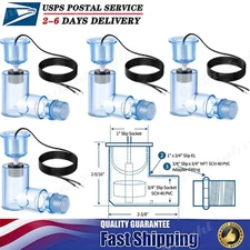 SS2 Condensate Float Switch Clear PVC Overflow Safety Level Sensor for HVAC D...