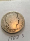 1902-S Barber Silver Half Dollar...