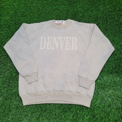 Vintage 80s Denver Sweatshirt Womens XL 21x25 Spellout USA