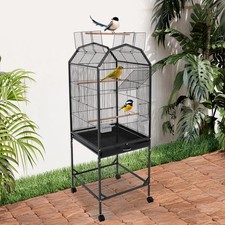 Large Bird Cage w/ Wheels Free Standing Birdcage Cockatiel Parakeet Finch Parrot