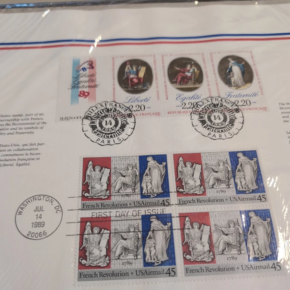 # C120 French Revolution Card w/France and USA Commemoration Sealed from 1989 - Image 3 of 4