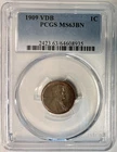 1909 VDB Lincoln Cent (Wheat Penny), PCGS MS-63 BN