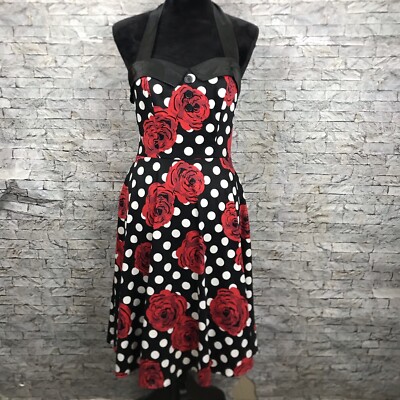 Dressy Star Floral Halter Sun Dress Black and Red Small EUC | eBay Dressy Star Floral Halter Sun Dress Black and Red Small EUC | eBay
