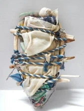 ANTIQUE CALIFORNIA MISSION CHUMASH TOY / DOLL SIZED CRADLEBOARD - RARE TO FIND