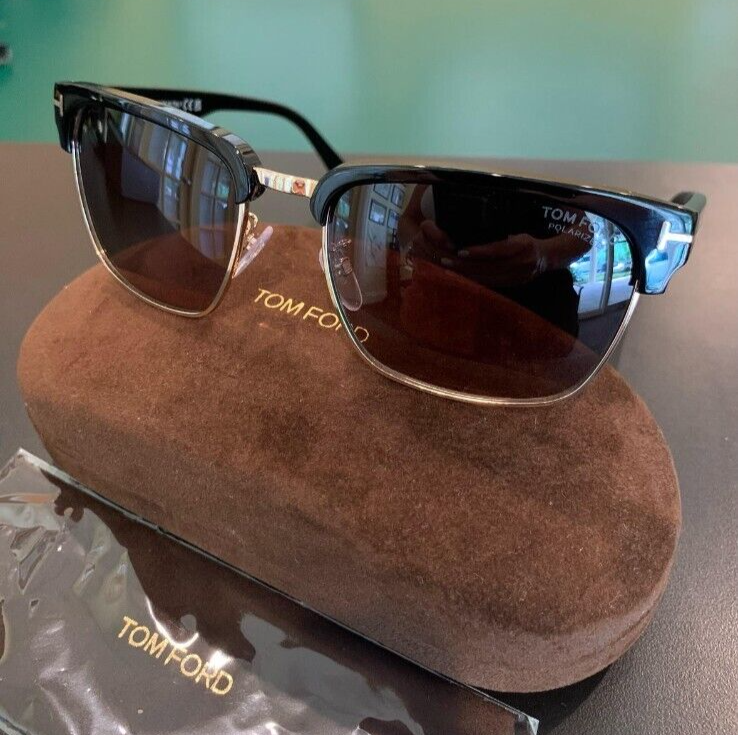 TOM FORD River TF367 01D イタリア製 ブラック/ゴールド TOM FORD RIVER TF367. 01D Black and Gold 57mm Grey Polarized