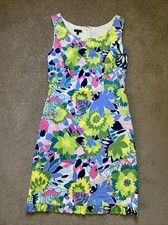 Women’s Talbots Size 4 Island Floral Sleeveless Lined Ruffle Hem Dress EUC