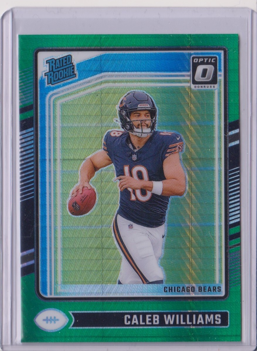 Caleb Williams 2024 Panini Donruss Optic Green Hyper Rookie RC #201 Bears