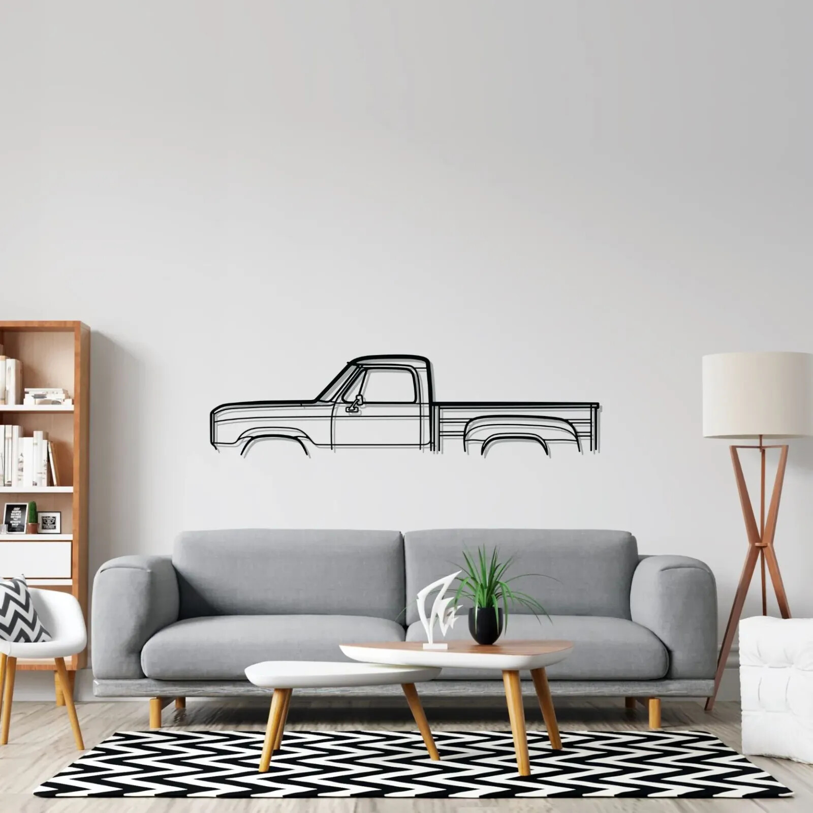 Wall Art Home Decor 3D Acrylic Metal Car Auto Poster USA Silhouette Warlock 1980
