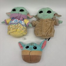 Star Wars Three 3 Baby Yoda Plush Lot 