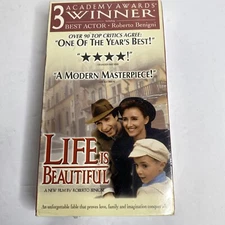 Life Is Beautiful VHS 1999  New Sealed Best Actor Italian with English Subtitles
