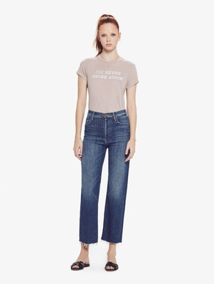 NWT Mother Denim The Rambler Ankle Fray 