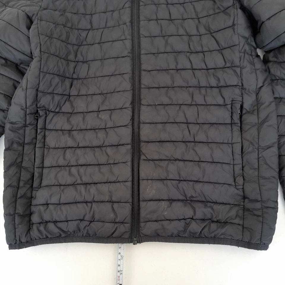 Jaqueta NICCE masculina preta média acolchoada com zíper bolsos com capuz - Imagem 3 de 4