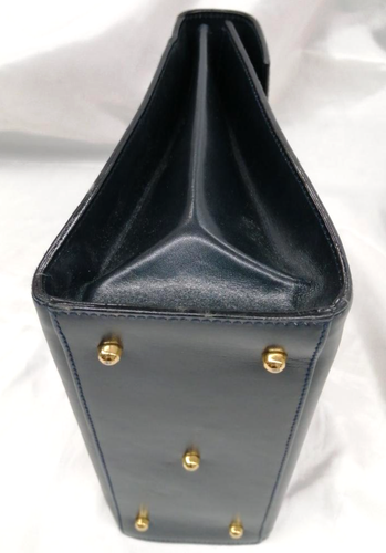 Gucci Lady Lock Top Handle Handbag Black Leather w/ Key & Mirror Used Authentic - Picture 11 of 24