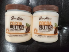 2 PACK QUEEN HELENE COCOA BUTTER EXTREMELY DRY SKIN FACE AND BODY CREAM 15 OZ EA