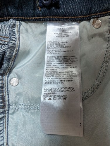 NWT Levi’s Boys 514 Straight Fit Stretch Performance Jeans, Medium Wash, Sz 12 - Picture 9 of 10