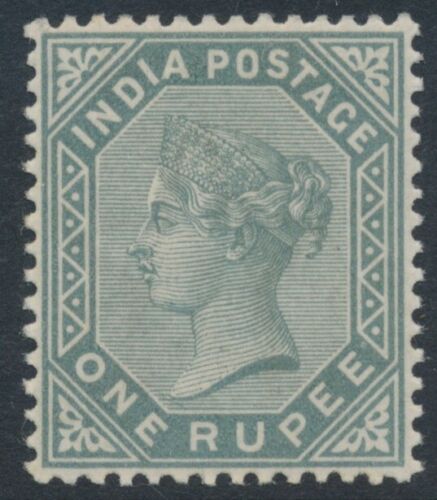 INDIA - 1883 1R slate Queen Victoria definitive, star watermark, MNH – SG # 101 - Zdjęcie 1 z 2