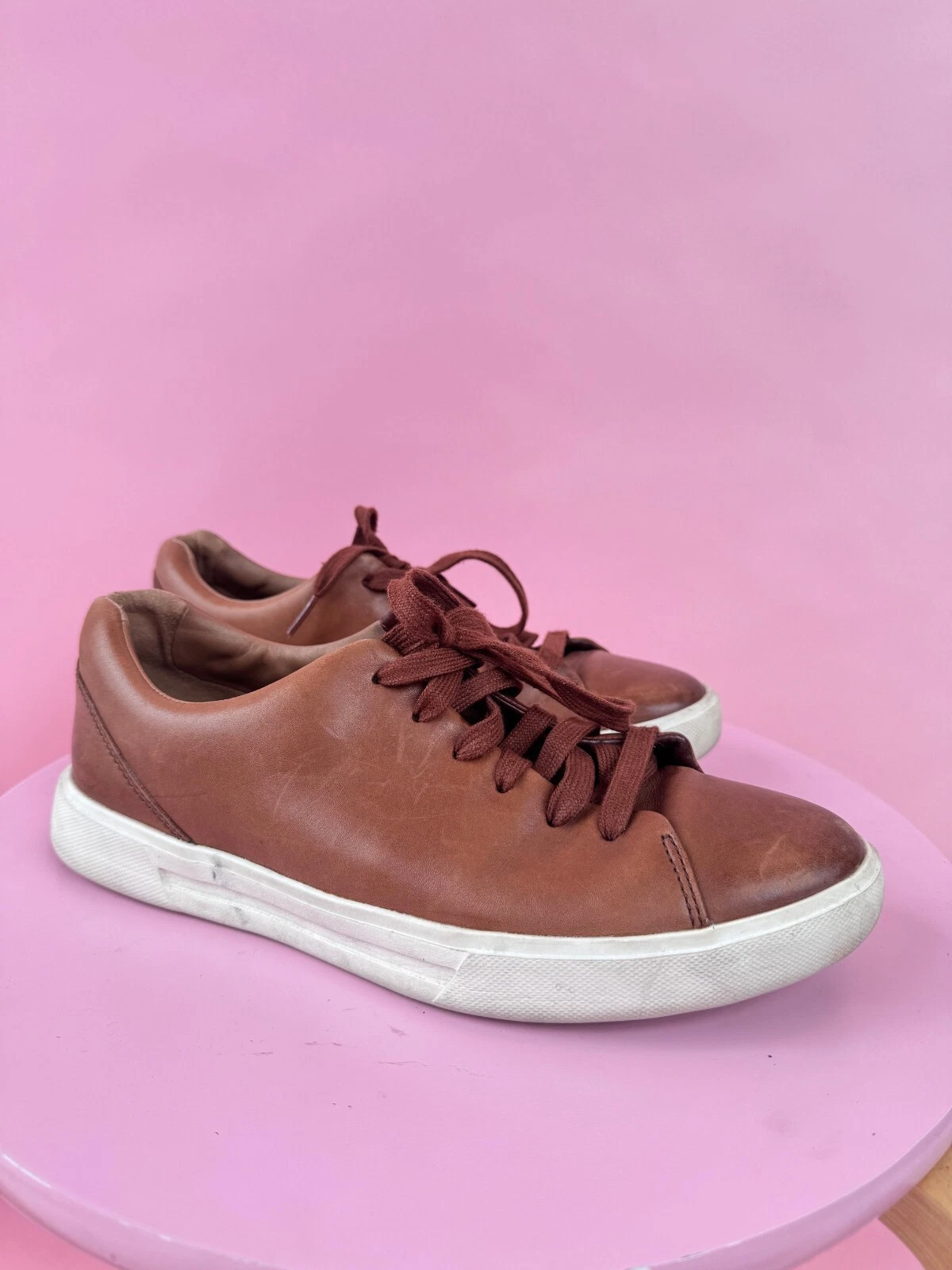 Clarks mocassino sneaker uomo non strutturato in pelle marrone 8