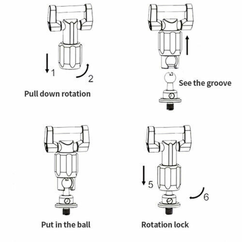BGNING Quick Release Ball Head Buckle Lock Fast Lock for Carry Speed Camera - Picture 8 of 8