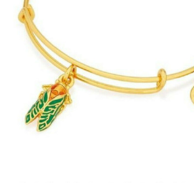 Alex and Ani ''Cicada Beetle'' Rafaelian Gold Charm Bangle  #559  
