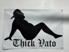thick vato  13 oz Banner 2ft x 3ft