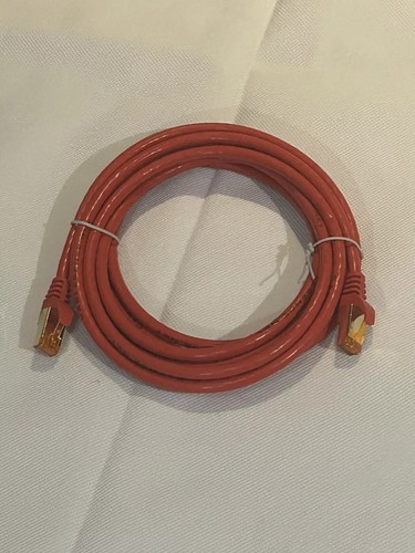 10X 1.5M RED CAT6 CABLE PATCH LEAD RJ45 GOLD SHIELDED UK 500MHz NETWORK INTERNET