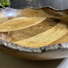 Live Edge Wooden Bowl Decor Accent XL Centerpiece 13 x3 MUST SEE