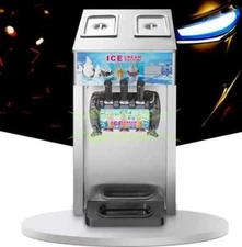 3 Flavor Commercial Frozen Ice Cream Cones Machine Soft Ice Cream Machine 220V