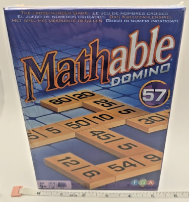 Mathable Domino 57 Pieces ''The Cross Number Game'' Ages 9 Above 2-4 Players NEW
