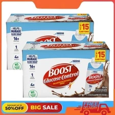 2 Packs BOOST Glucose Control Nutritional Drink,Rich Chocolate Nutritional Shake