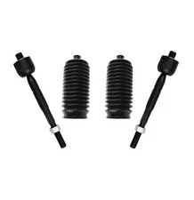 4 New Pc Inner Tie Rod Ends Rack and Pinion Bellow Boots Kit for Acura MDX ZDX