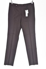 NWT VERSACE COLLECTION Maroon Black Miro Striped Wool Dress Pants 30 (EU 46)