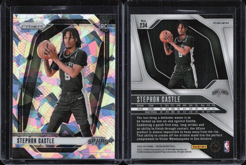 2024-25 Panini Prizm #234 Stephon Castle Cracked Ice Prizm (RC) ROY