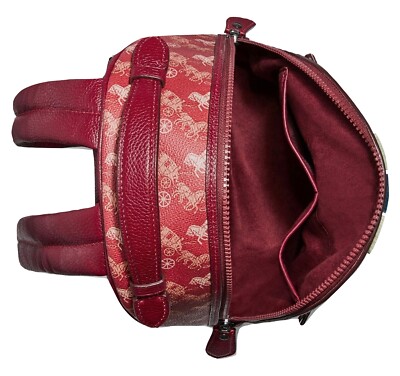 Coach Backpack Barrow Horse Carriage Print Varsity Stripe Red COACH® LV | Barrow Backpack With Horse And Carriage Print  main image 4