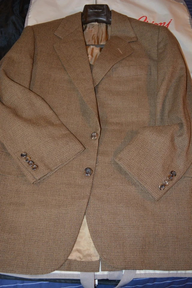 $3895 Oxxford Ropa Lana Marrón Chaqueta Blazer 40R 40S Saks Fifth Ave Hecho a Mano Foto 3 de 4