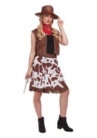 Henbrandt Damen Cowgirl Fancy Dress KostüM Set Komplettoutfit Mittel UK 14-16