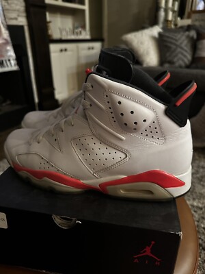 Nike Air Jordan 6 White Infrared Mens Size 11 Sneaker 384664-123