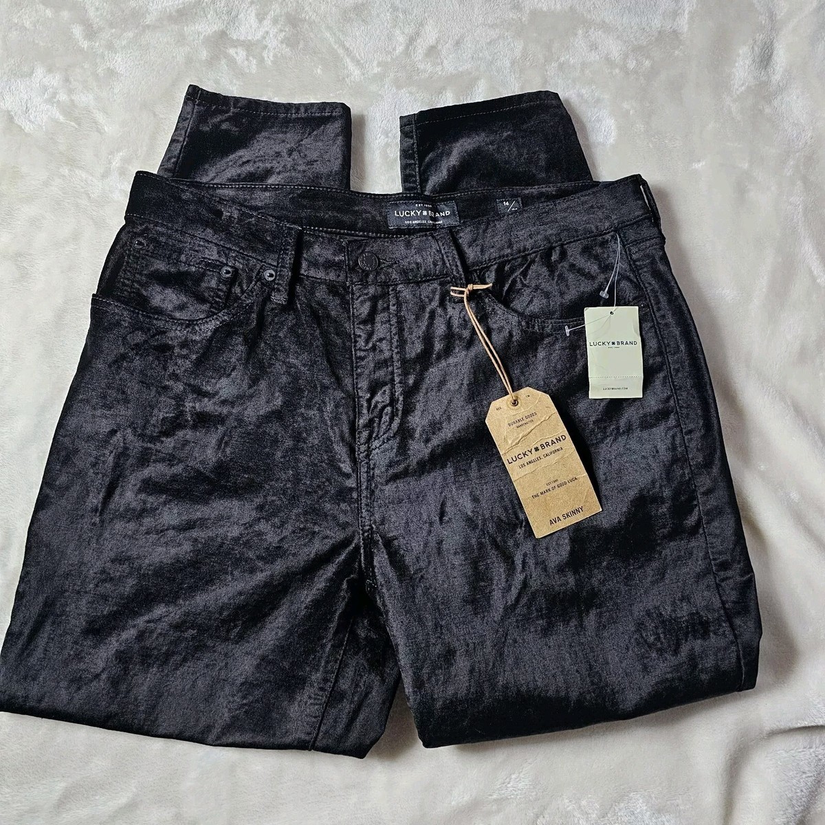 Lucky Brand Jeans Ava Skinny Black Velvet