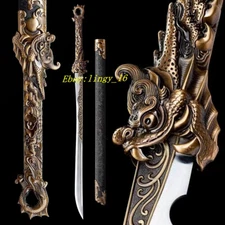 Dragon Dao Knife Metal Handle KungFu Broadsword Sword Sharp High Manganese Steel