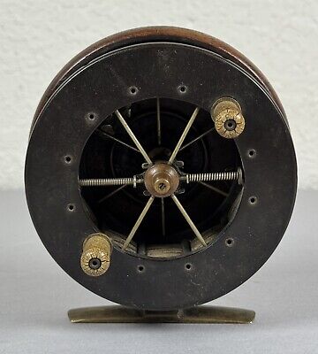 Antique Allcocks Coxon 4” Aerial Six Spoke Walnut Wood Reel Antique Allcocks Coxon 4” Aerial Six Spoke Walnut Wood Reel