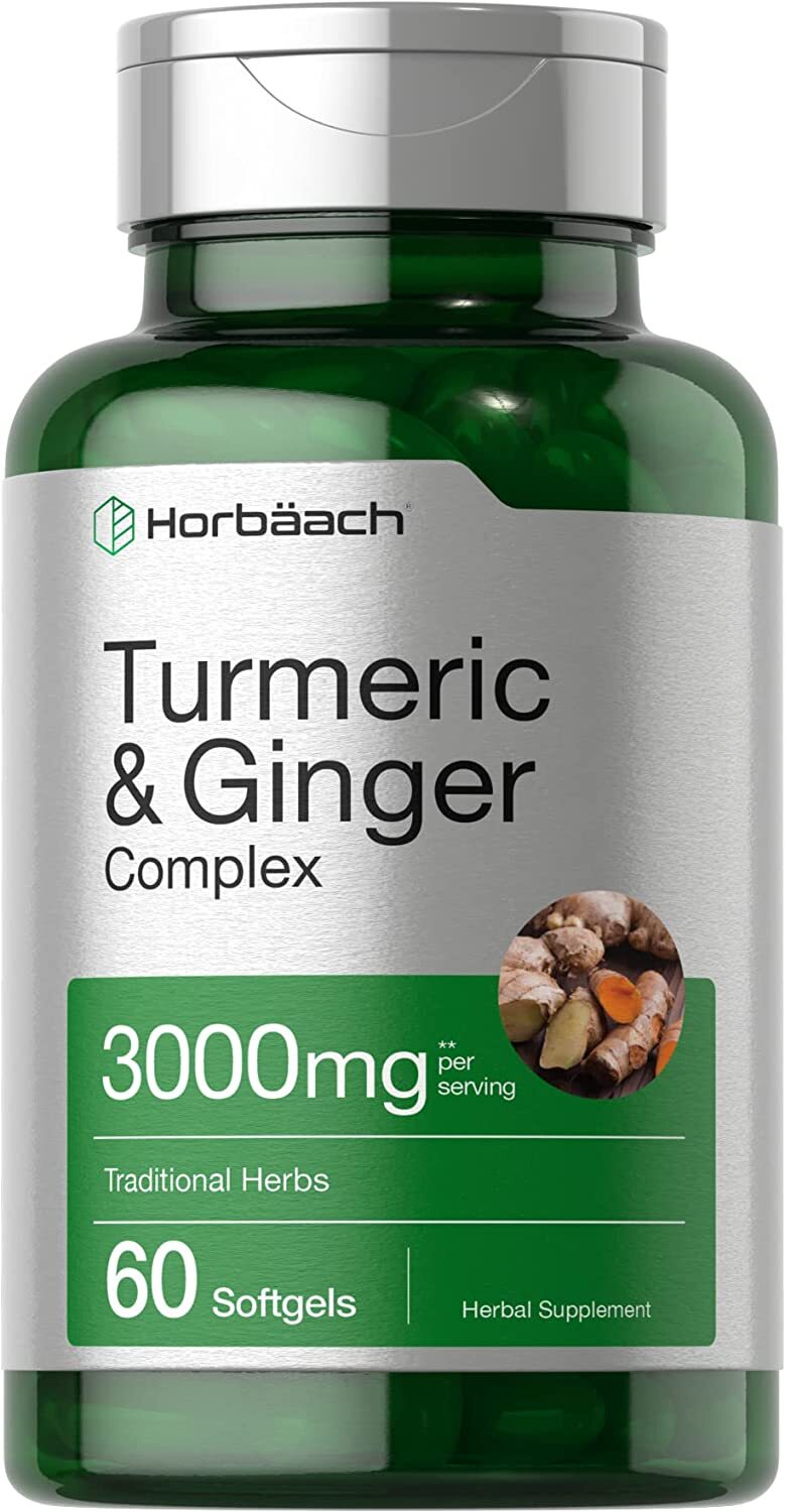 Turmeric Curcumin Ginger Complex 3000mg 60 Softgels Black Pepper