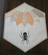 Handmade Quilted table topper/fall/Halloween/Spider Applique