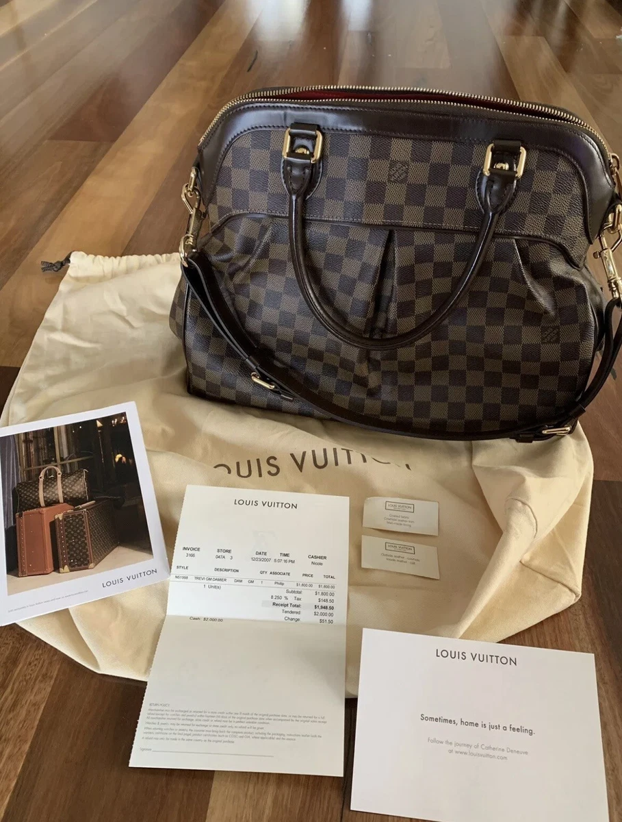 Louis Vuitton, Bags, New Hardly Used Lv Neverfull Damier Gm With Pouch  Box Dustbag Organizer